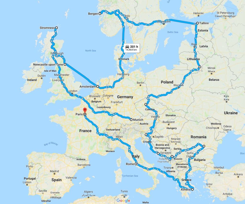Europe En Route: From London to France by Road